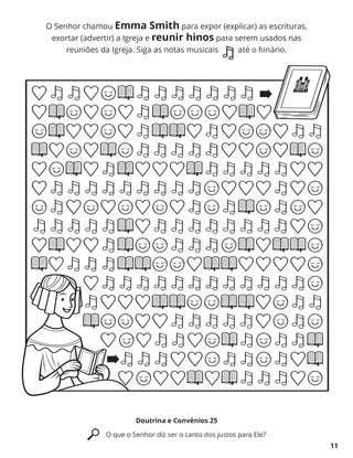 Emma Smith Gathered Hymns coloring page