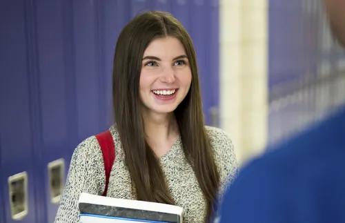 teenage girl in school