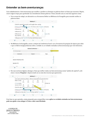 Material de apoio “Entender as bem-aventuranças”