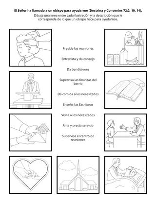 Hoja de actividades: El obispo brinda servicio a los miembros del barrio
