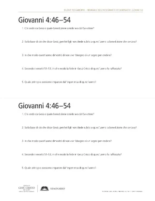 questionario, Giovanni 4