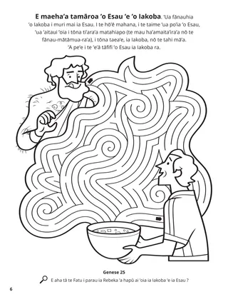 Esau and Jacob coloring page