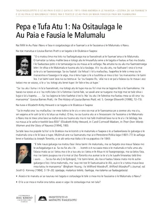 Pepa tufa 1: Ua Ositaulaga le Au Paia e Fausia le Malumalu