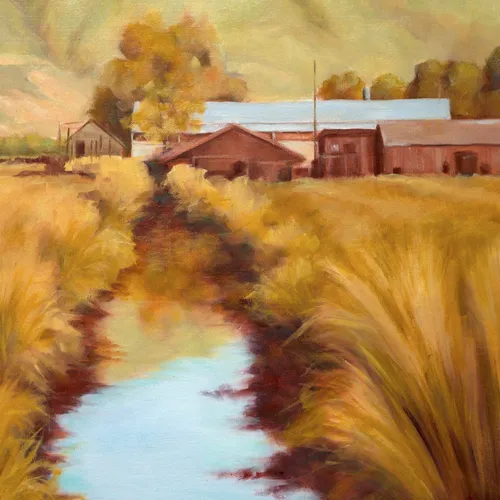 painting of farm