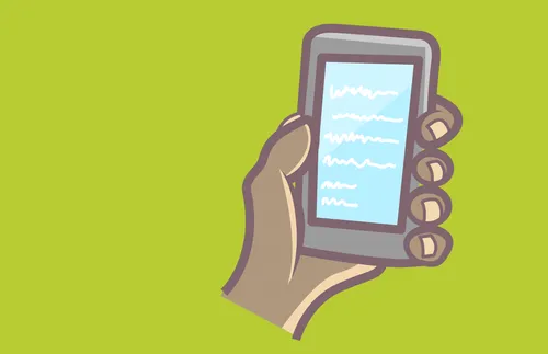 hand holding a smartphone