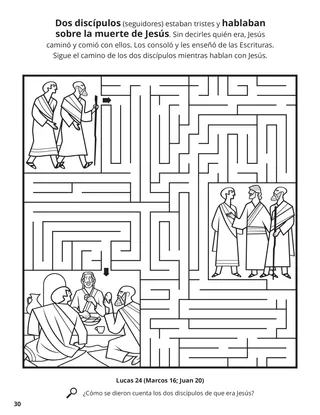 Two Disciples on the Road to Emmarus coloring page