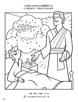 Angel Moroni Appeared to Joseph coloring page