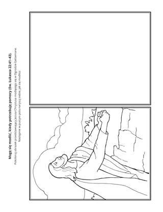 strona z zadaniami: Mogę się modlić, kiedy potrzebuję pomocy.