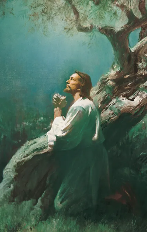 Jesus praying in Gethsemane