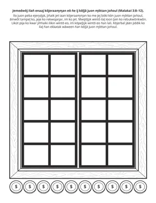 peij in m̧akūtkūt: Jemedwōj Ilan̄ enaaj kōjeraam̧m̧an eō n̄e ij kōļļā juon m̧ōttan jon̄oul