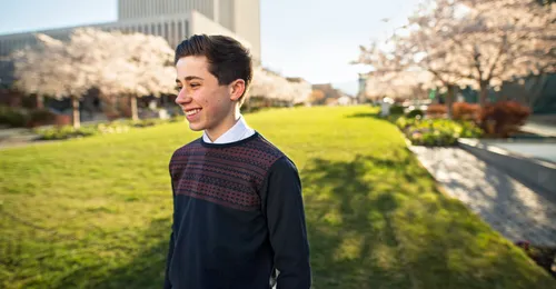 young man at conference