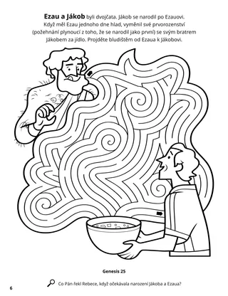 Esau and Jacob coloring page