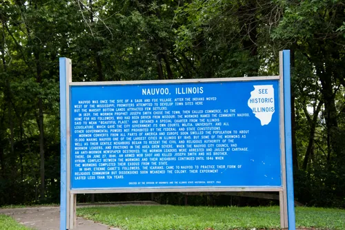 Nauvoo River Sign