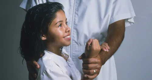 girl being baptized