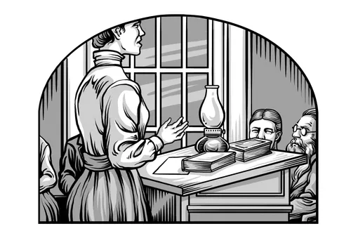 woman speaking to a small group 