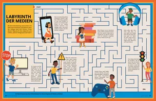 Ein Labyrinth mit Tipps zum Umgang mit Medien