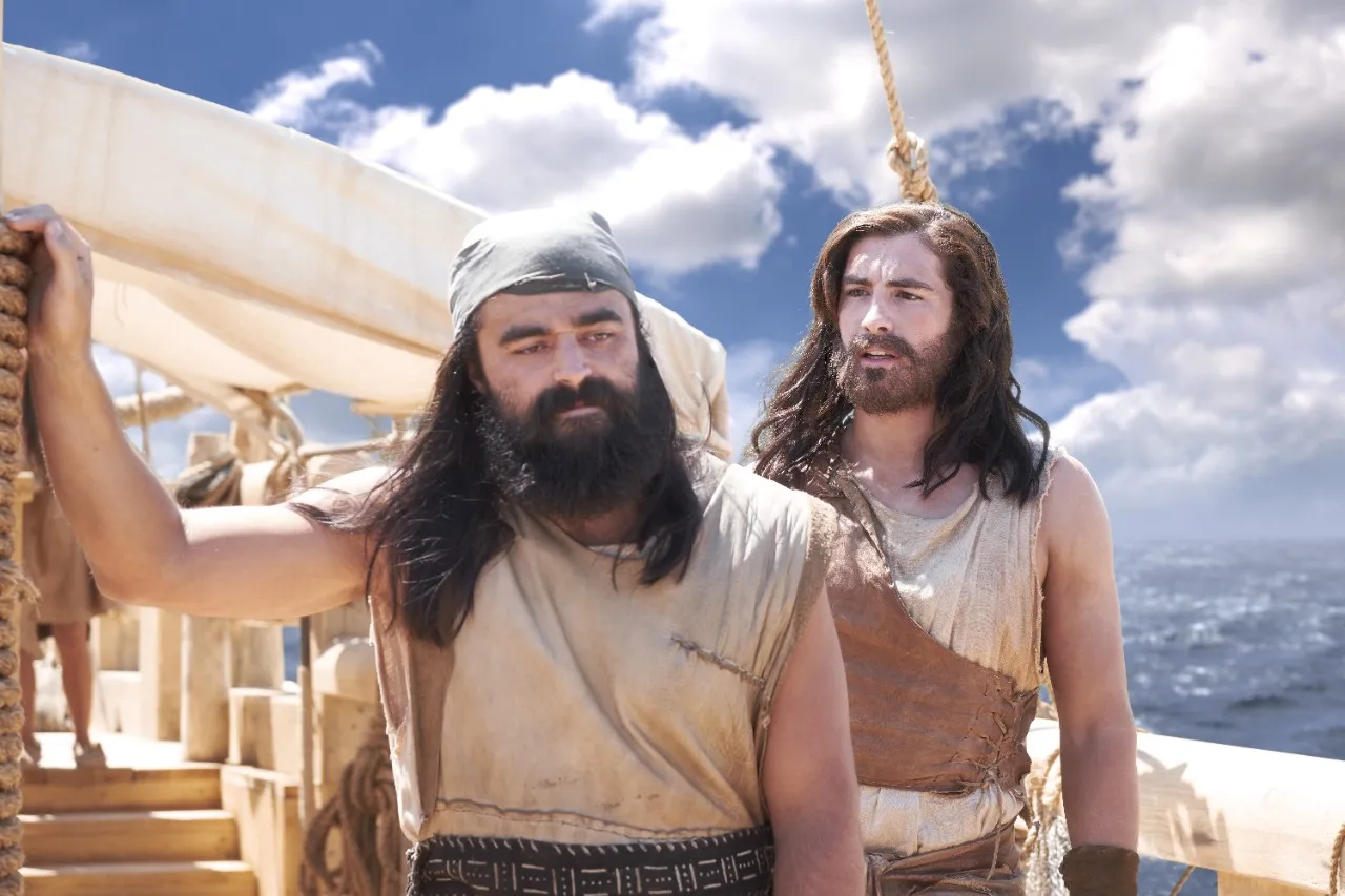 Nephi and Laman fight on the ship.