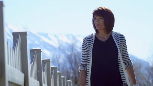 woman walking outdoors