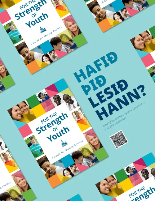 veggspjald með leiðarvísi ungmenna