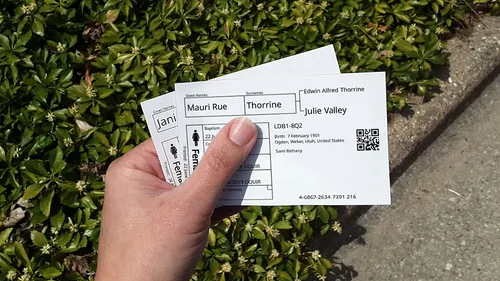 temple ordinance card