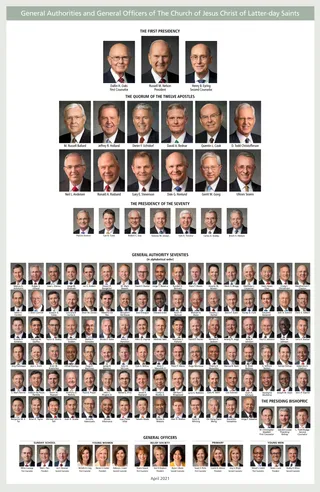 General Authority and General Officer chart