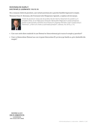 Chei ale preoției restaurate în Templul Kirtland