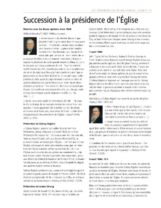 Succession dans la Présidence