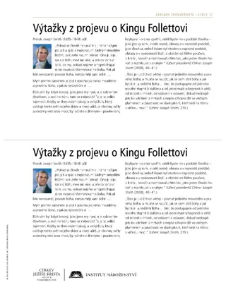 materiál na rozdání, Projev o Kingu Follettovi