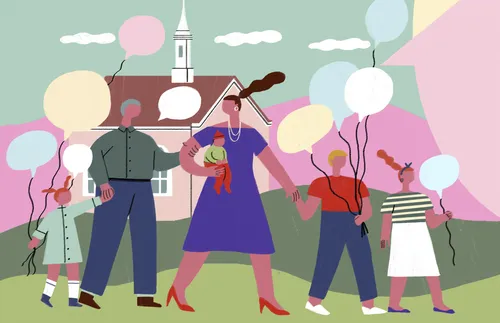 family walking together