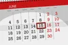 number 15 highlighted in calendar