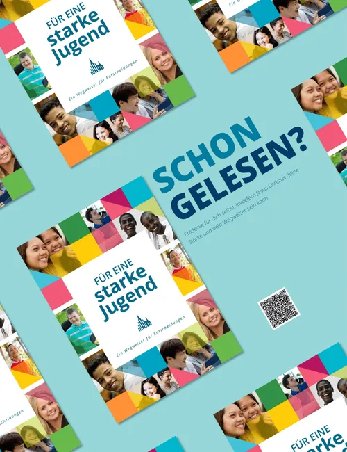 Poster mit Wegweiser für Jugendliche