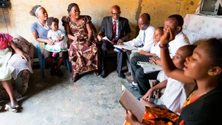 family singing together