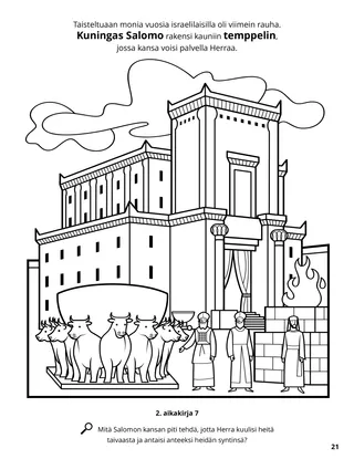 The Temple of Solomon coloring page