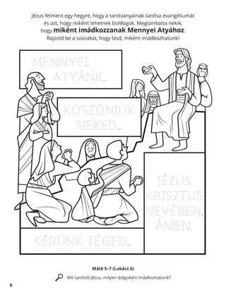 Sermon on the Mount coloring page