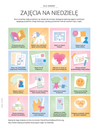 Tablica z zajęciami i ilustracjami