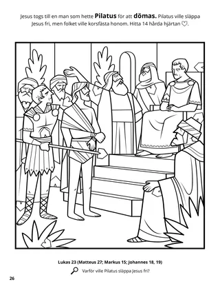 Jesus’s Trial before Pilate coloring page