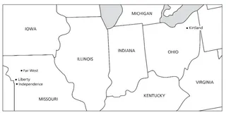 Kort, Ohio til Missouri