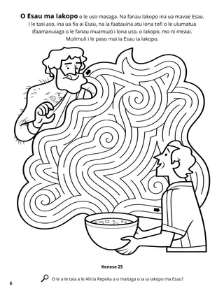 Esau and Jacob coloring page