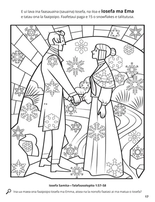 Joseph and Emma coloring page