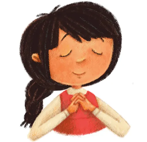 girl in Guatemala praying