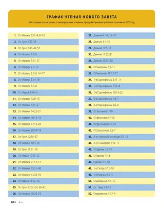 New Testament Reading Chart 2
