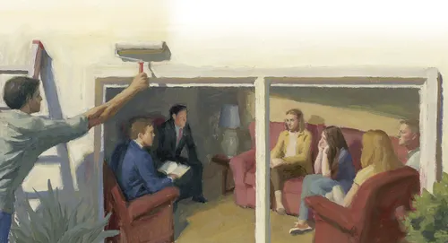 dad painting the house