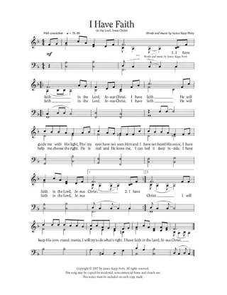 Music, I Have Faith in the Lord, Jesus Christ