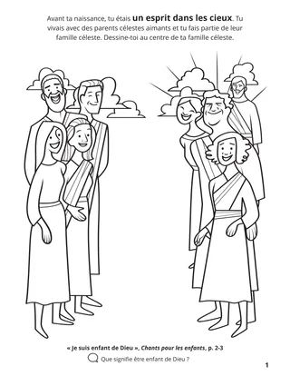 page 1 de l’album de coloriage Rassembler la famille de Dieu