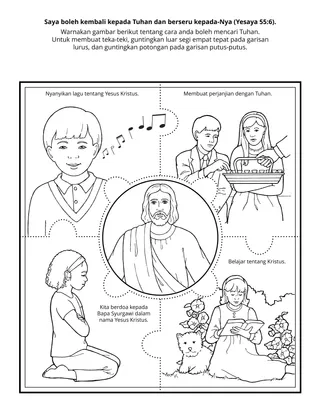 Halaman aktiviti Sekolah Primer: Saya boleh mencari Tuhan dan berseru kepada-Nya