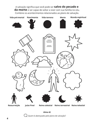 página 4 do livro de colorir Reunir a Família de Deus