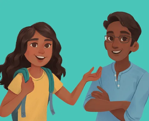 young woman and young man