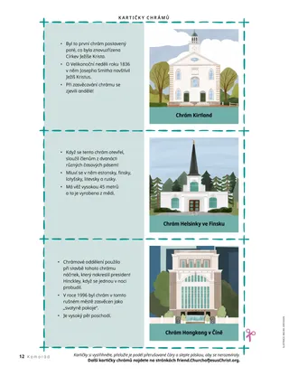 Kartičky chrámů