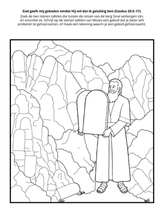 doe-pagina voor het jeugdwerk: God geeft mij geboden omdat Hij wil dat ik gelukkig ben