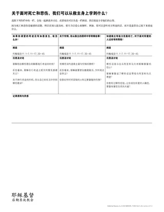 「面对死亡和悲伤」讲义